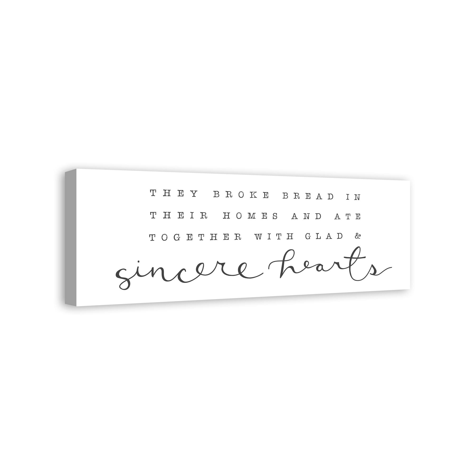 Sincere Hearts 12" x 36" Canvas Wall Art